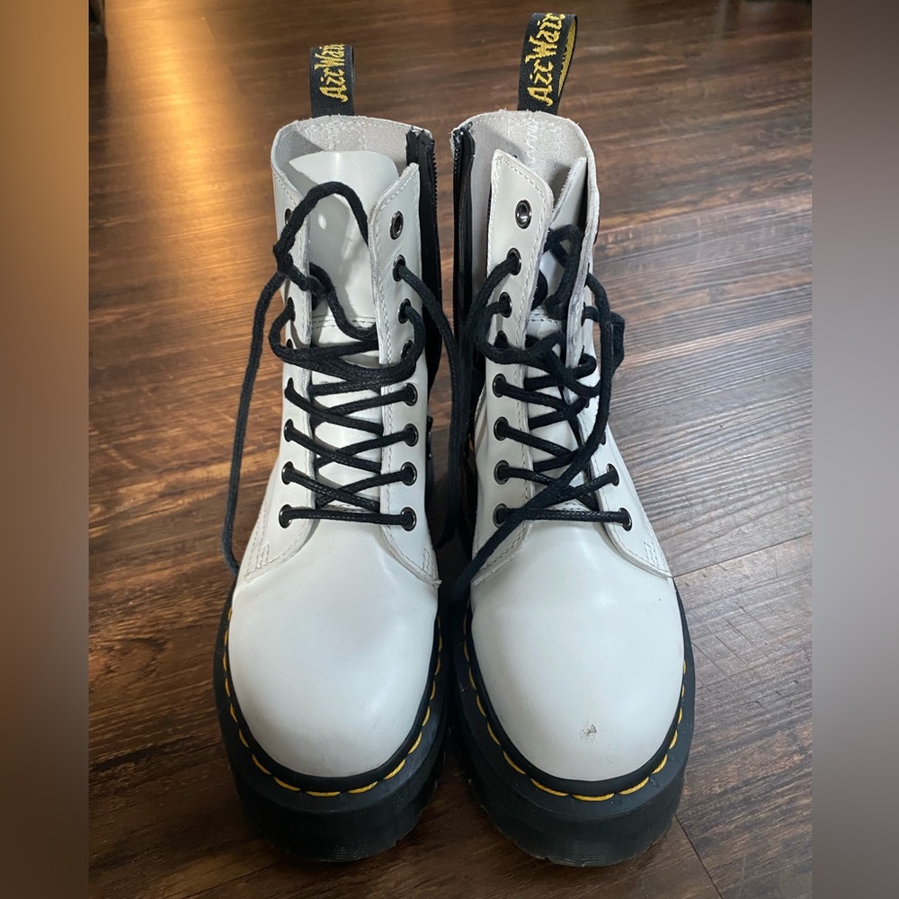 Doc marten jadon white platform boot
